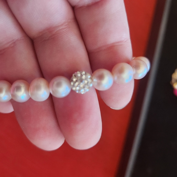 3 Bracelets - Pearls and Crystals - Pinkish - Picture 10 of 16